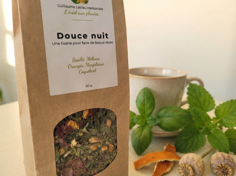 tisane douce nuit- Guillaume laclau - herboriste tisane douce nuit- Guillaume laclau - herboriste